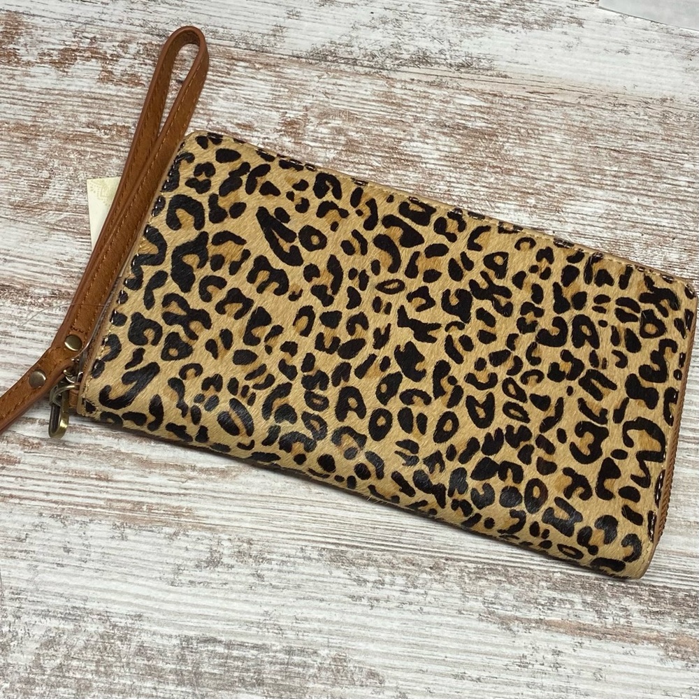 Altar’d State Tan Leopard Wallet Clutch Wristlet